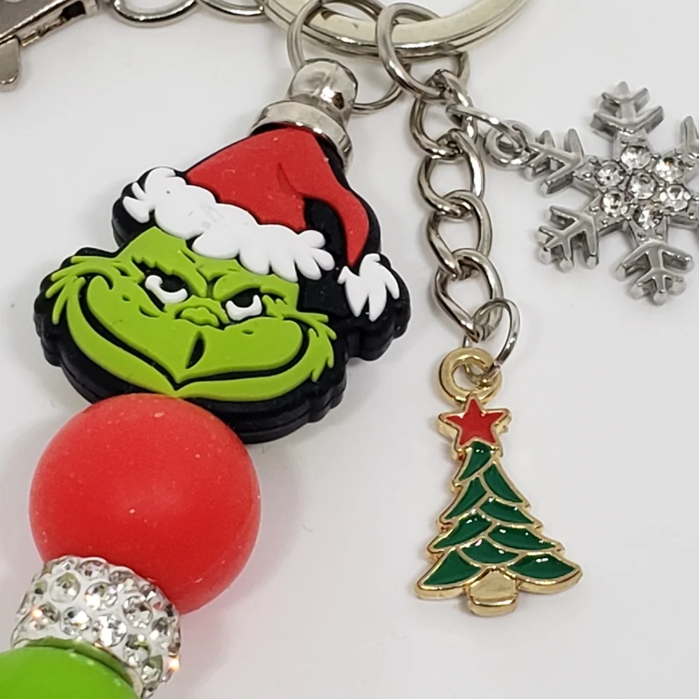 Handmade Christmas Holiday The Grinch Keychain